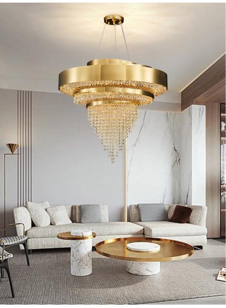 Modern led chandelier living room decoration home decor lights round large dining light(WH-CY-244)