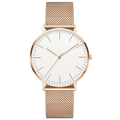 Mineral Crystal Rose Gold Minimalist Waterproof Watch Japan Movt Quartz Sr626sw