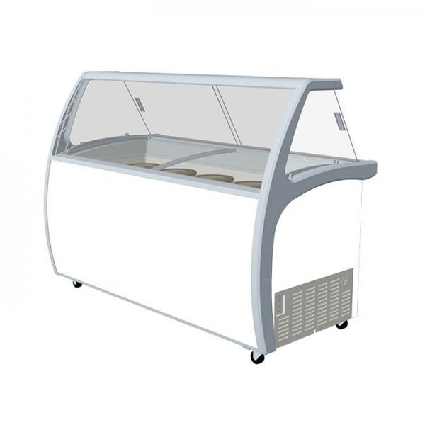 Electricity Saving Ice Cream Showcase Freezer Good Temperature Evenness