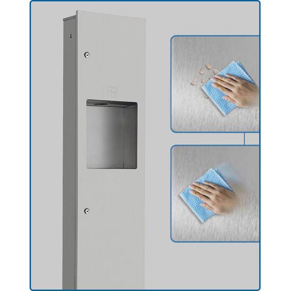 2 In 1 Recessed Paper Towel Dispenser , Stainless Steel 304 Commercial Toilet Roll Holder