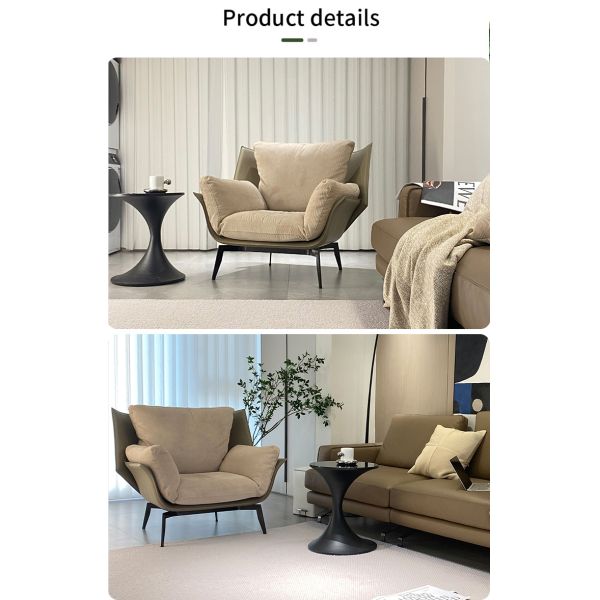 Living Room Furniture Upholstered Leather Recliner Chair Vintage Accent Design Style Modern Bedroom Dining Sitting Room
