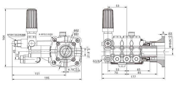 FLOWMONSTER LMV fogging misting machine plunger pump driven by gasoline engine 10-15LPM 100-180Bar/2610PSI