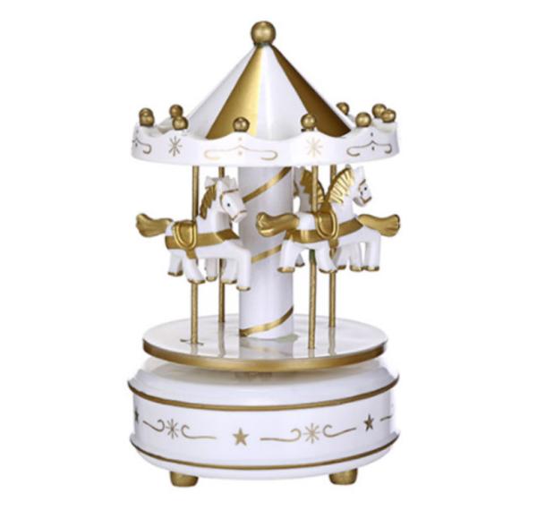 Merry go round Plastic Electronic Products , Roundabout Turntable Music Box 18X11X11 cm