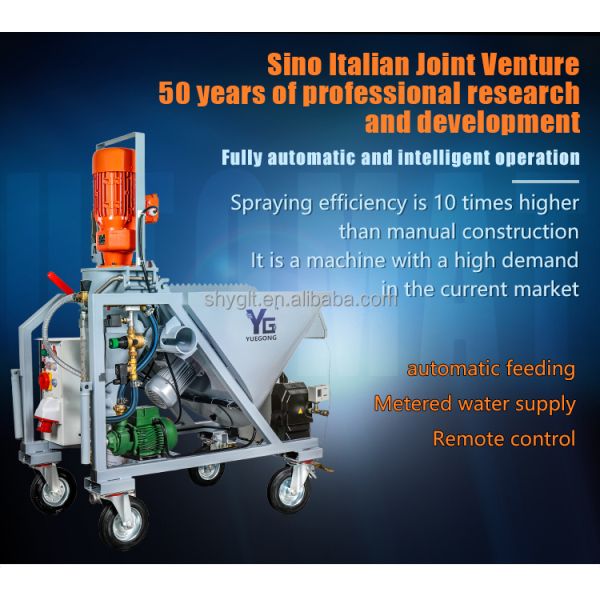 High Pressure Cement Mortar Spray Machine 35L/Min Flow Gypsum Wall Plaster Machine