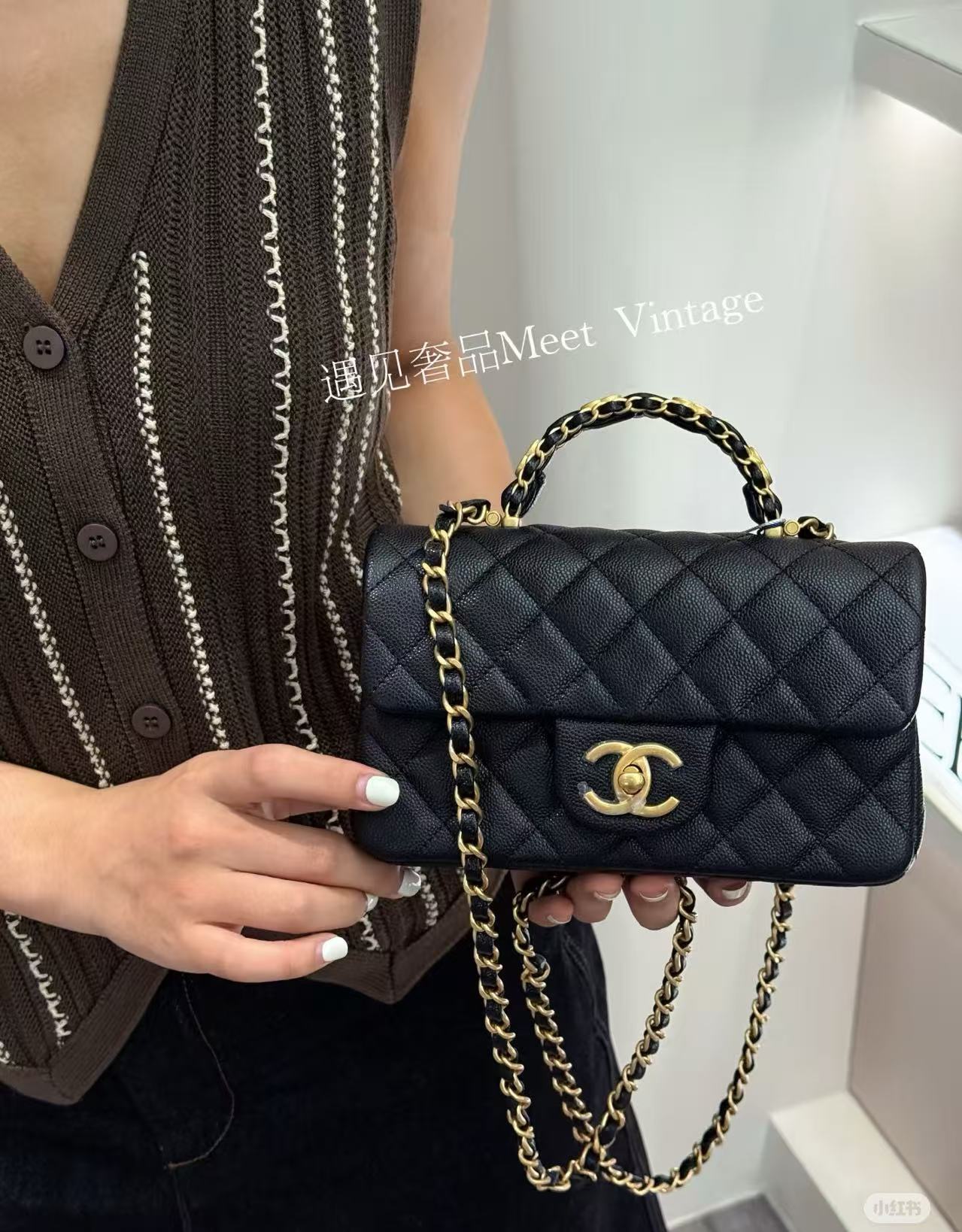Quilted Chain Shoulder Bag for Women – Black Crossbody Handbag