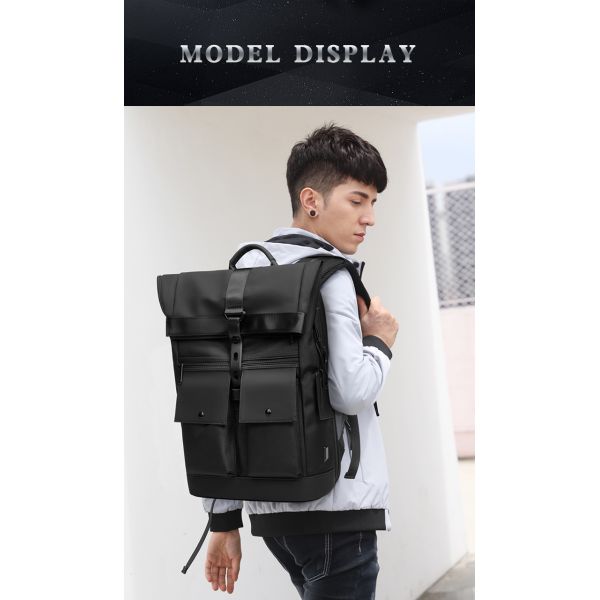 Male Daily Used Waterproof Smart Backpack 20-39 Litre Wear Resistance