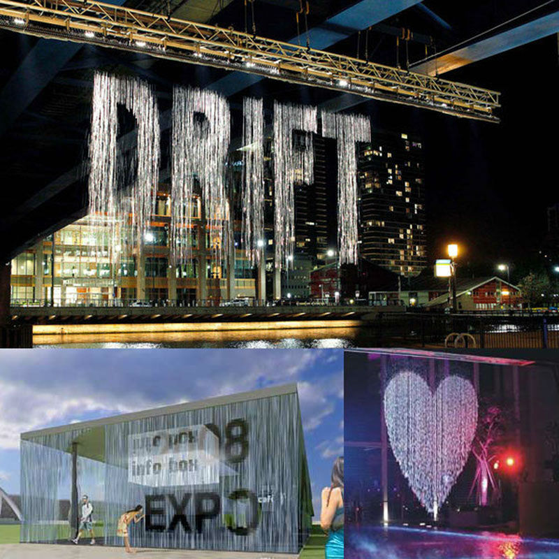 Обучение на месте Музыка на открытом воздухе Цифровая водная завеса Красочная