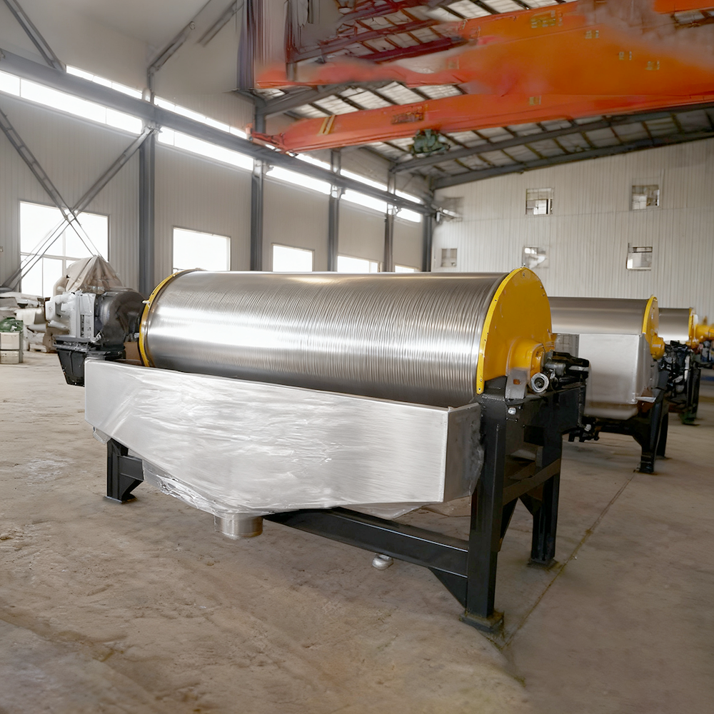 High-Intensity Stainless Steel Wet Drum Magnetic Separator for Ferrous Iron Recycling