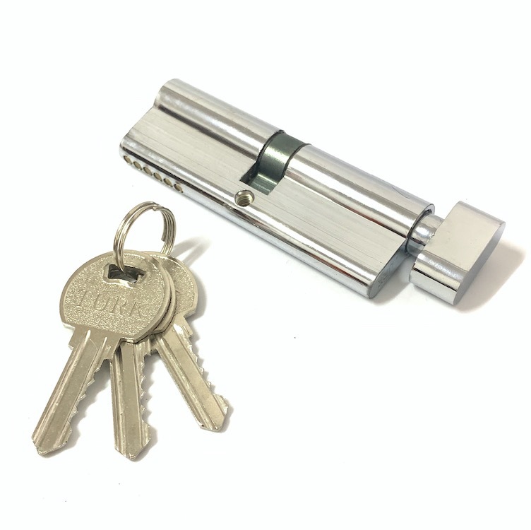 Silver Single Sided Cylinder Lock 90mm Cylinder Lock With Keys