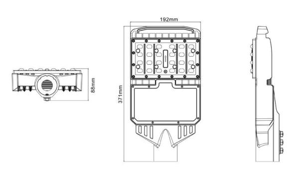 CO - L305 - 80W Outdoor Street Light Bridgelux / CREE LED CE RoHS CCC Approval