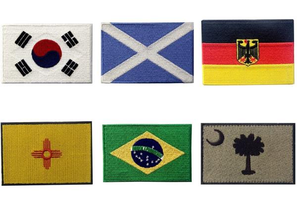 Merrow Border 3D 6.2cm Japan Flag Patch Custom Jacket Patches