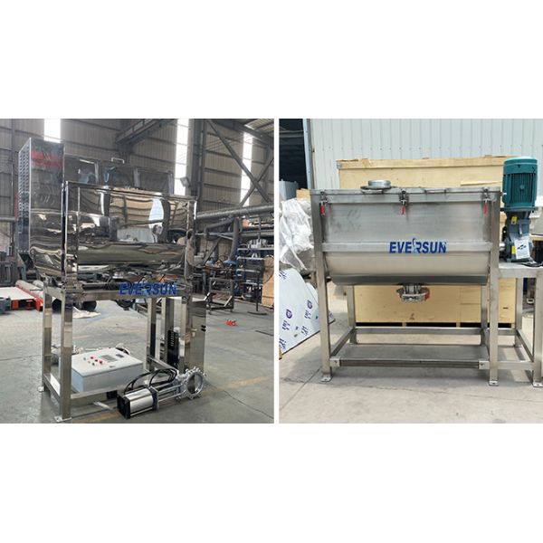 Промышленный смеситель из нержавеющей стали Горизонтальный ленточный смеситель для смешивания 200 - 5000 л