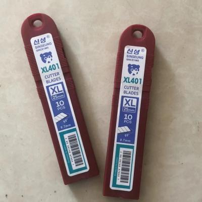 Safety Snap Off Knife 25mm 18mm SK2 Carbon Steel Cutter Blades For Inner Box Packing 126mm