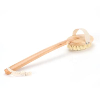 Vegan Sisal Corpo escova seca Desmontável Natural Beechwood Long Handle