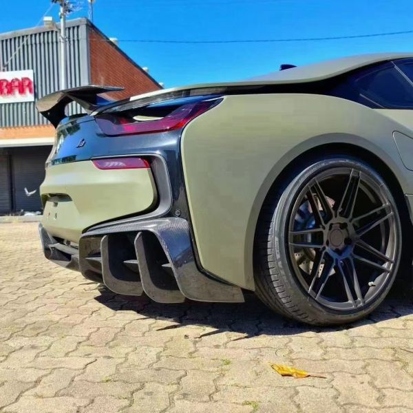For BMW I8 Carbon Fiber Body Kit I8 Carbon Fiber Front Lip Diffuser Spoiler Side Skirt