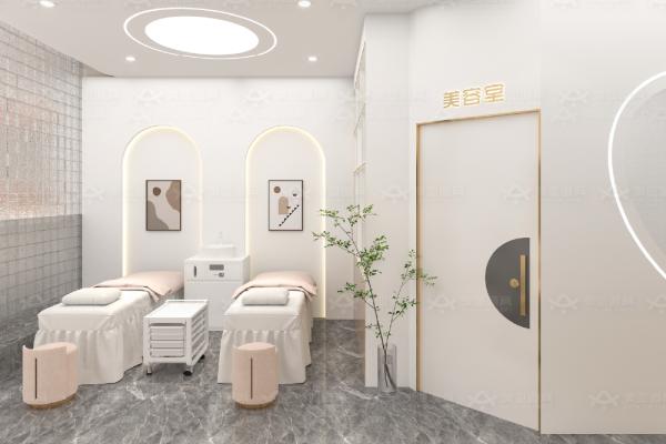 Beauty Shop Interior Design Black Gold Laminated Board Cosmetic Display Rack for Retail Store Display and Skincare Shop Decoration