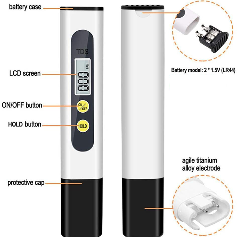 TDS-M2 Portable Pen Digital TDS Meter for Accurate Water Filter Measurement 0-9990Ppm