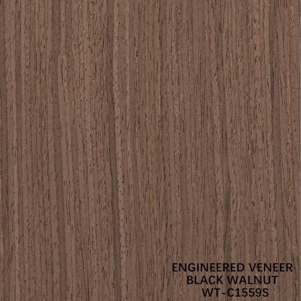 Reconstituted American Walnut Wood Veneer 0.15-0.60mm Customized Service Quarter Cut Fine Line For Decoration WT-C1270S/1440S/1559S