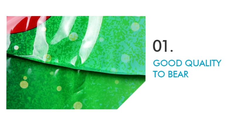 Biodegradable CPE Drawstring Christmas Gift Bags