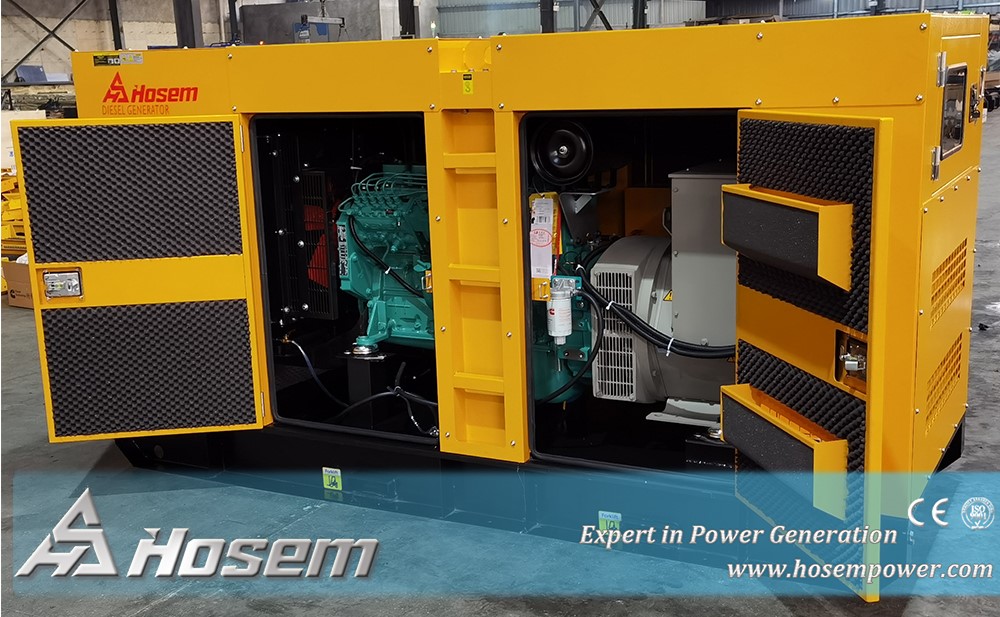 Четырехтактный генератор Камминса 90кВт 100кВт звукоизоляция Водоохлаждение