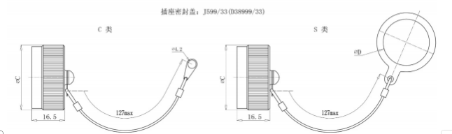 J599-33F-09 D38999 Series III Circular Connector Plug Socket Protective Seal Cover Accessory