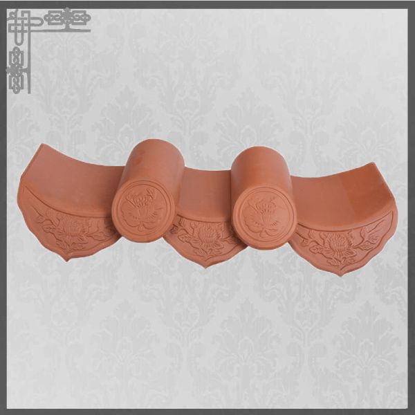 Chinese Natural Red Clay Roof Tiles For Garden Pagoda House Terracotta Roofing Material