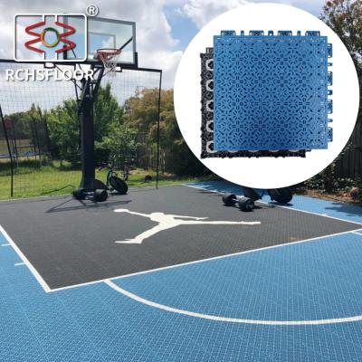 Anti Slip Multi Sport Interlocking Tiles 34*34cm PP Tiles For Badminton Court