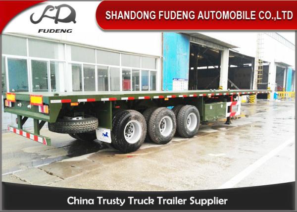 35 Ton 12 Wheeler Flatbed Container Trailer 3 Axle Semi Trailer 2500 *2500 * 1550mm