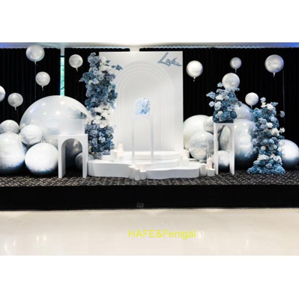 Balones de espejo de PVC de color blanco, rosa claro y verde claro para decoraciones de fiestas