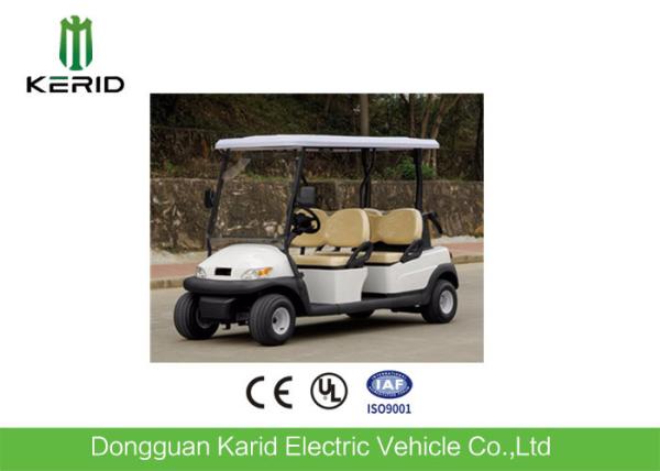 Fuel Type White Electric Golf Carts , 4 Passengers Golf Buggy Car