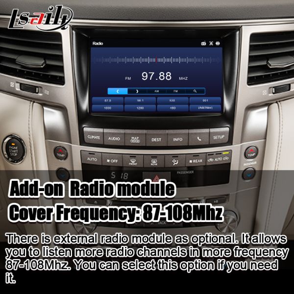 Lsailt CarPlay Android Interface Box para Lexus LX LX570 LX460d 2013-2021 8+128G Incluído NetFlix, YouTube