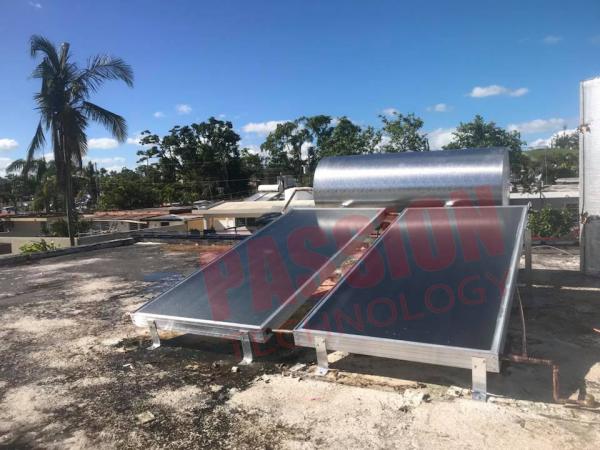 Black Chrome Blue Film Water Heating System For Home , Flat Panel Solar Collector
