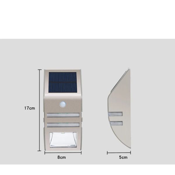 LED Solar Motion Sensor Wall Light for Family 4v 0.33w Wall Mount 6000K Color Temperature