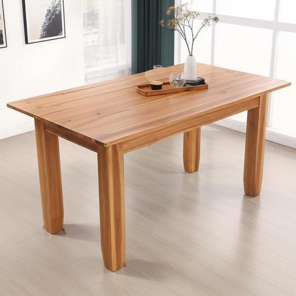 Table de salle à manger nordique en bois de 30 kg, classique, pour les réunions de famille, en bois