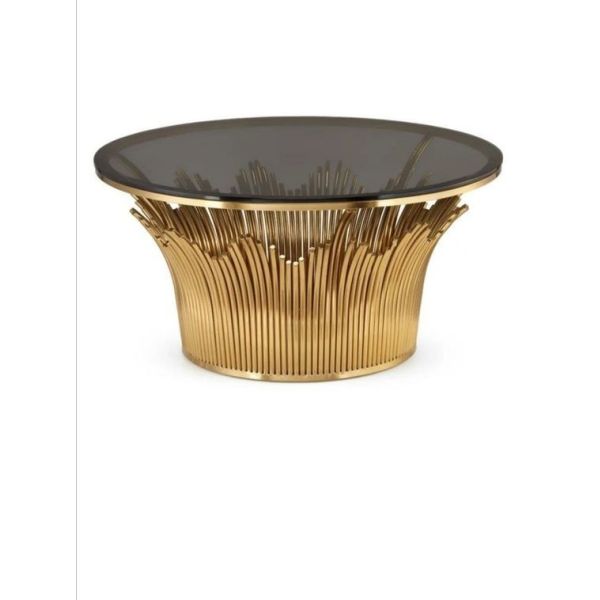 Домой Мебель Круглый Центр Розовое Золото Мраморные Кофейные Столы Роскошные Для гостиной