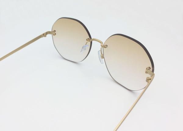Lightweight rimless titanium sunglasses Men Women accessories UV protection 100%