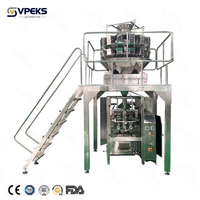 High Speed Multihead Weigher Packing Machine With Double Belts Pull Film