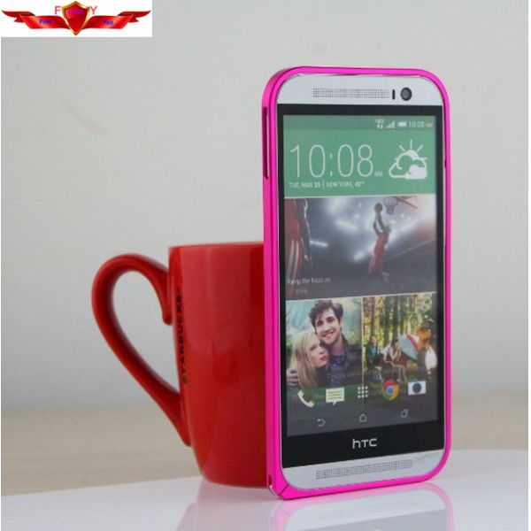 Ultra Thin Multi Color 0.7MM Aluminum HTC M8 Bumper Cases Good Performance