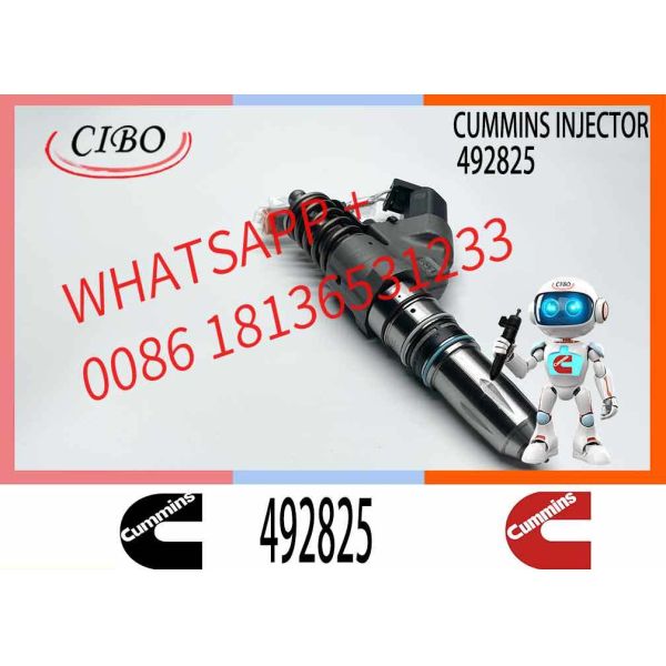 New Construction Machinery Diesel Fuel Injector for ISC Series Engine OEM 492825 Steel Material 1 Year Warranty