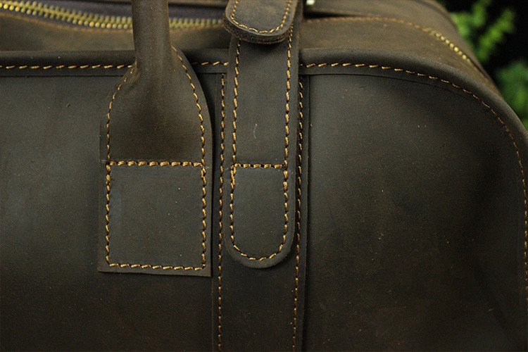 Реальная сумка багажа кожи лошади кожаных вещевых мешков сумасшедшая для перемещения LB02