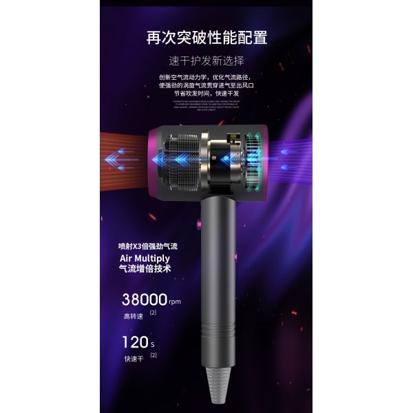 Household Thermostatic Protection Hair Dryer 0.35kg Drying Function Hot and Cold Air