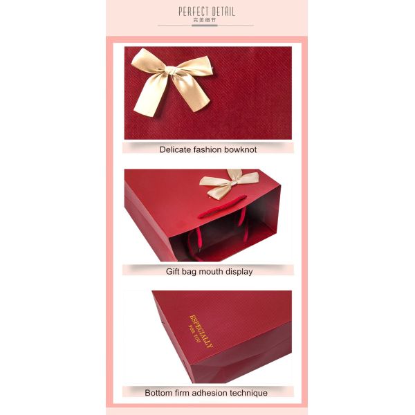 Thickened Printed Wine Bottle Paper Bags For Wedding Ultralight Leakproof