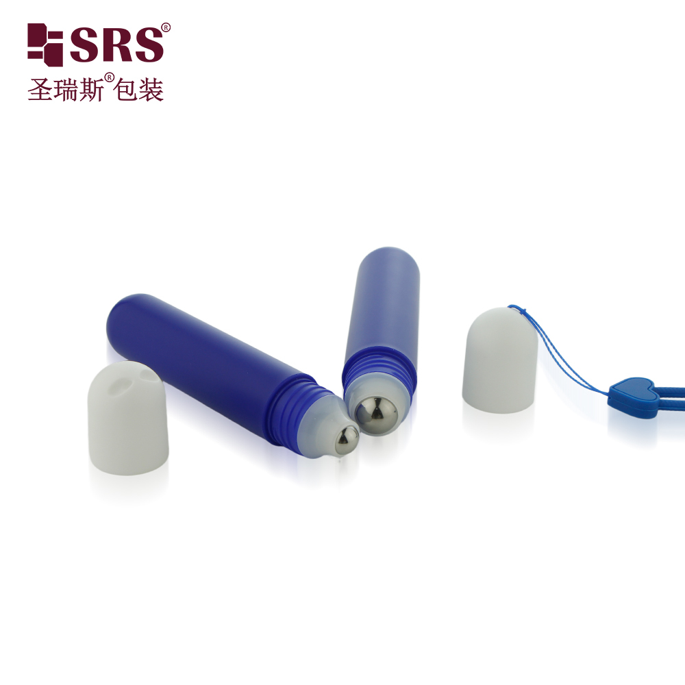 RPPG 25ML Portable Injection Custom Color Blue Plastic Roll On Bottle With Rope For Anti-Itch Liquid