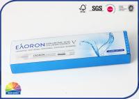 finition gravante en refief de papier argentée d'impression UV de rectangle de boîte du carton 382gsm se pliant