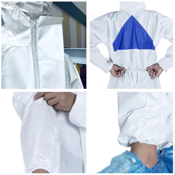 CE Industrial Painting Waterproof Non Woven Coverall Microporous Disposable SMS Coverall