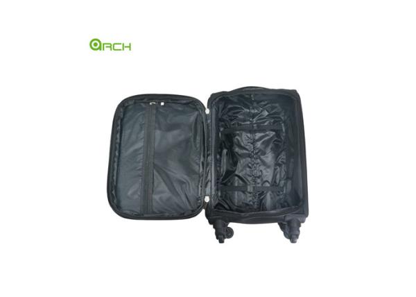 Trolley Travel Suitcase with Two Front Pockets and Spinner Wheels