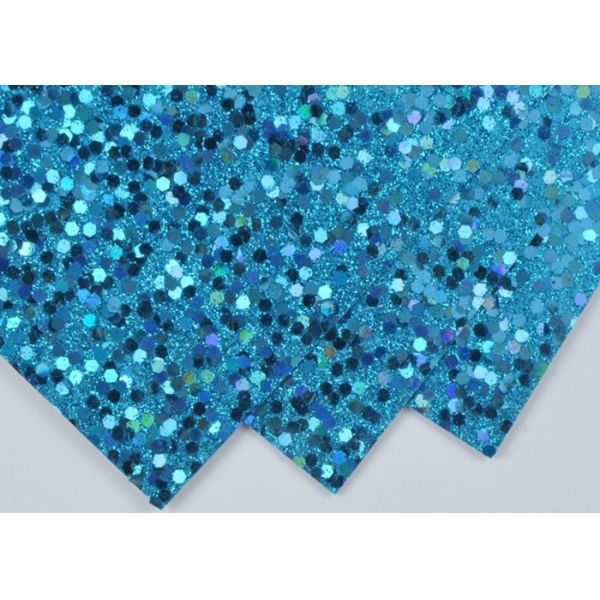 Light Blue Sparkle Glitter Paper , Wall Decor Color Custom Glitter Paper