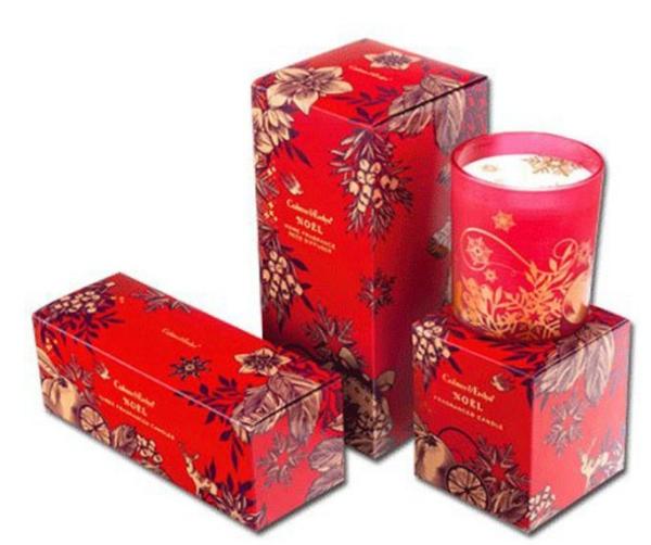 wedding favor red candle box  Valentine's Day candle packaging paper box