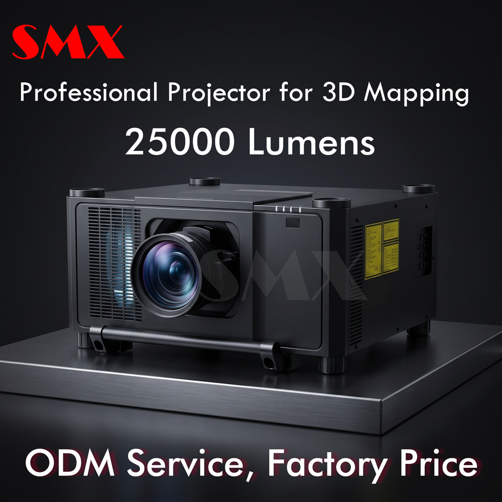 Auditorium Museum 25000 Lumens WUXGA 3LCD Laser Projector 3D Mapping Lens Shift