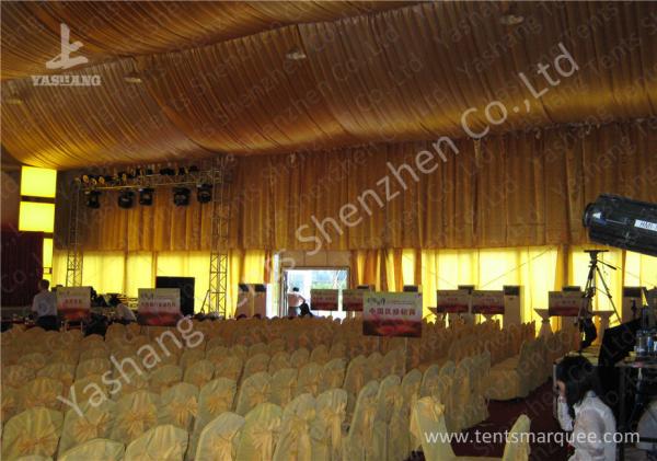 Yellow Lining Decoration Outdoor Event Tent , outdoor canopy tent Aluminum Alloy Framed
